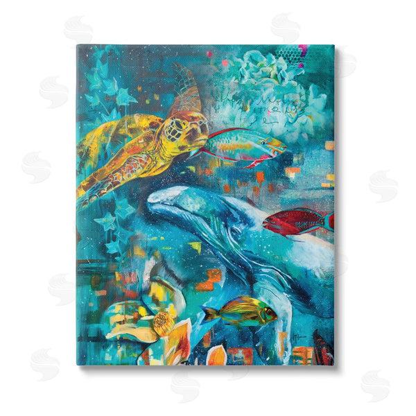 stupell industries Linda McClure | Abstract Underwater Creatures Wall Art