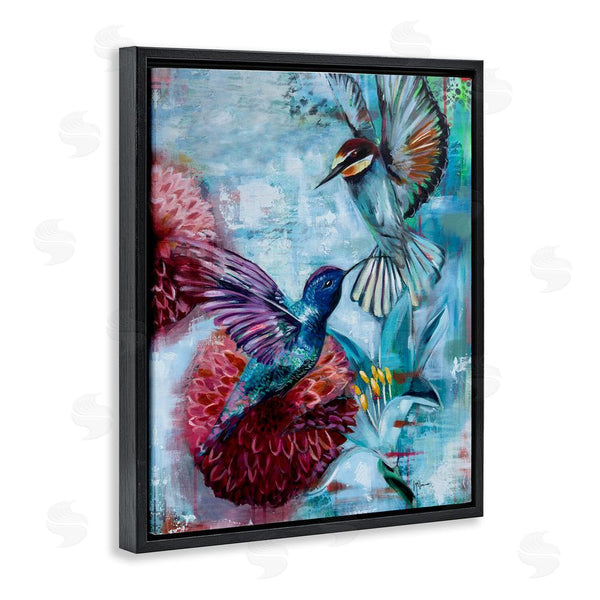 Stupell Industries Linda McClure | Hummingbirds & Dahlias Wall Art