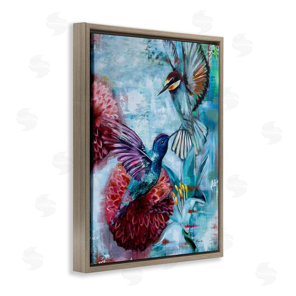 Stupell Industries Linda McClure | Hummingbirds & Dahlias Wall Art