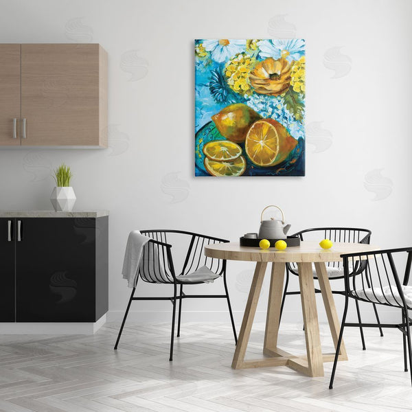 Stupell Industries Linda McClure | Lemons & Flowers Painting Wall Art
