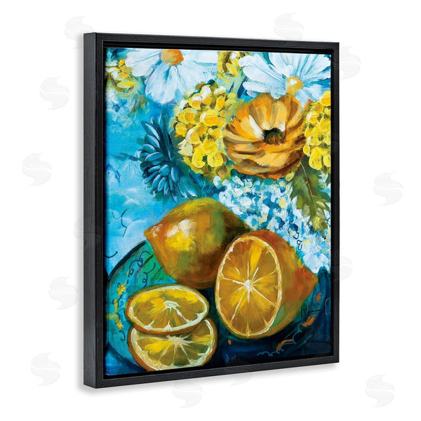 Stupell Industries Linda McClure | Lemons & Flowers Painting Wall Art