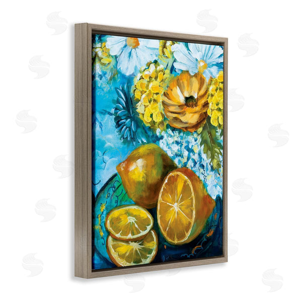 Stupell Industries Linda McClure | Lemons & Flowers Painting Wall Art