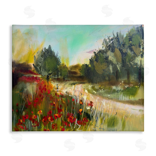 stupell industries Linda McClure | Poppy Sunset Landscape Wall Art