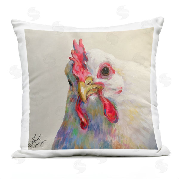 Stupell Industries Linda Sperruzzi | Agnes The Chicken Painting Printed Throw Pillow