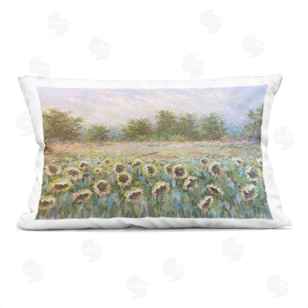 stupell industries Linda Sperruzzi | Arise and Shine Sunflower Field Printed Throw Pillow