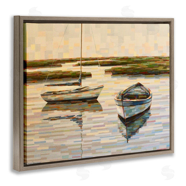 Stupell Industries Linda Sperruzzi | Be Still Rowboat Landscape
