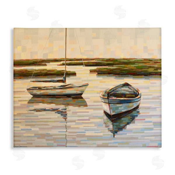 stupell industries Linda Sperruzzi | Be Still Rowboat Landscape