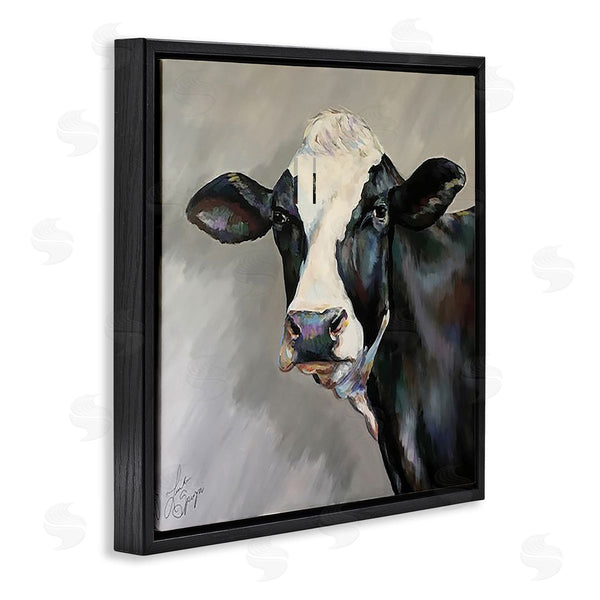 Stupell Industries Linda Sperruzzi | Belle Black And White Cow