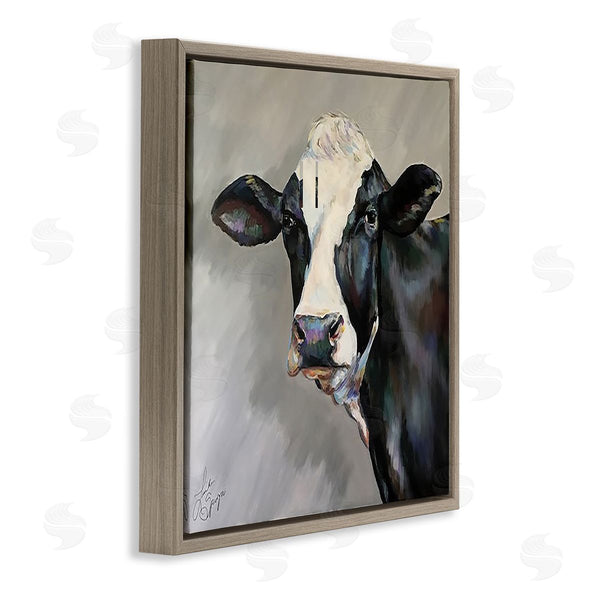 Stupell Industries Linda Sperruzzi | Belle Black And White Cow