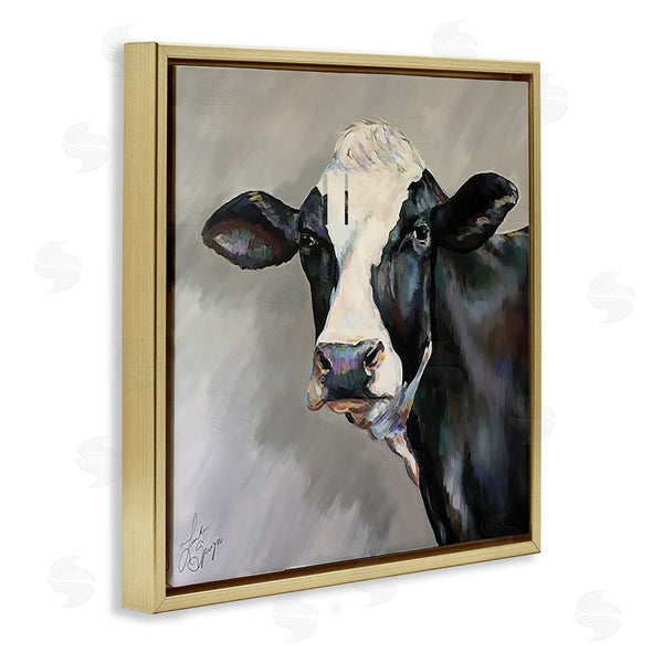 Stupell Industries Linda Sperruzzi | Belle Black And White Cow