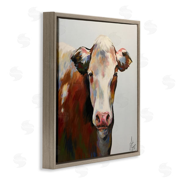 Stupell Industries Linda Sperruzzi | Bessie Modern Cow Portrait