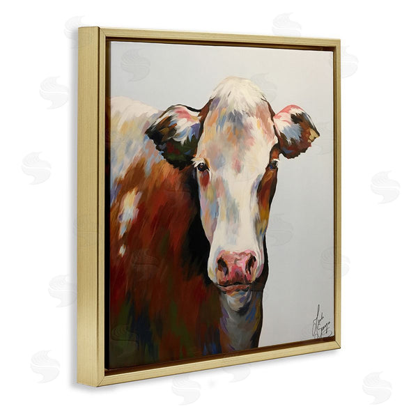 Stupell Industries Linda Sperruzzi | Bessie Modern Cow Portrait