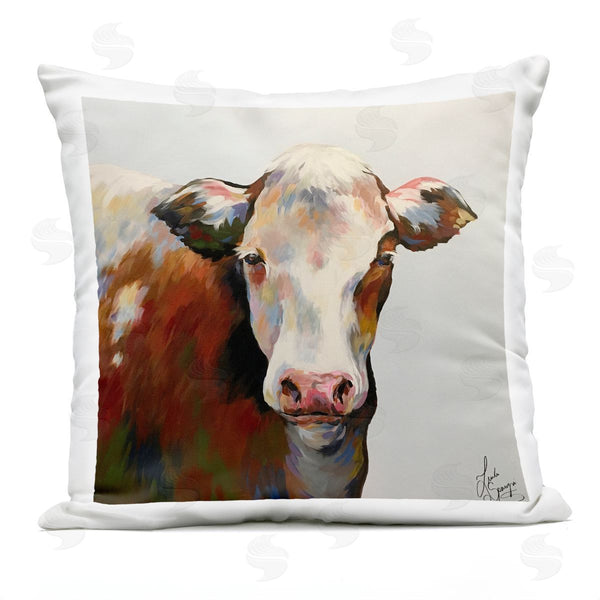 Stupell Industries Linda Sperruzzi | Bessie Modern Cow Portrait Printed Throw Pillow