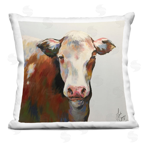 stupell industries Linda Sperruzzi | Bessie Modern Cow Portrait Printed Throw Pillow