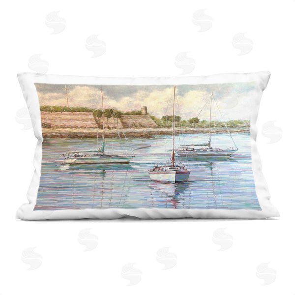 stupell industries Linda Sperruzzi | Clear Day on the Matanzas Printed Throw Pillow