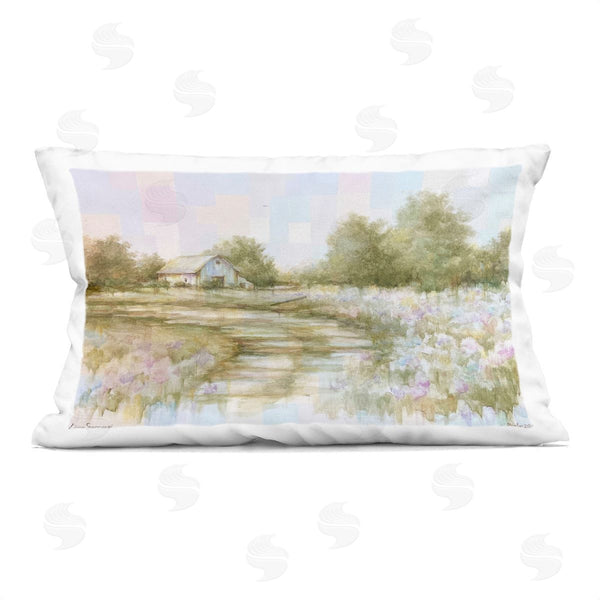stupell industries Linda Sperruzzi | Fields of Splendor Barn Printed Throw Pillow