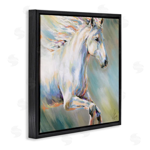 Stupell Industries Linda Sperruzzi | Flora White Horse Running Wall Art
