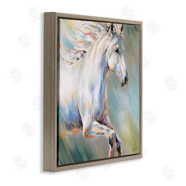 Stupell Industries Linda Sperruzzi | Flora White Horse Running Wall Art