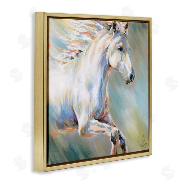 Stupell Industries Linda Sperruzzi | Flora White Horse Running Wall Art