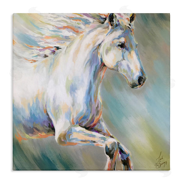 stupell industries Linda Sperruzzi | Flora White Horse Running Wall Art