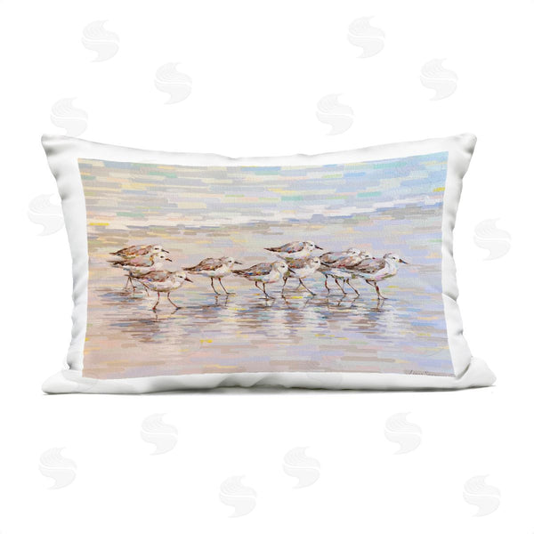 Stupell Industries Linda Sperruzzi | Follow Me Sandpiper Coast Printed Throw Pillow