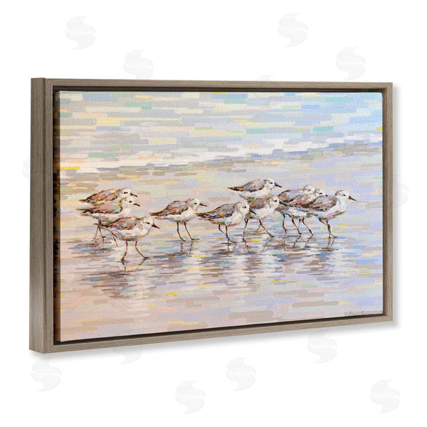 Stupell Industries Linda Sperruzzi | Follow Me Sandpiper Painting