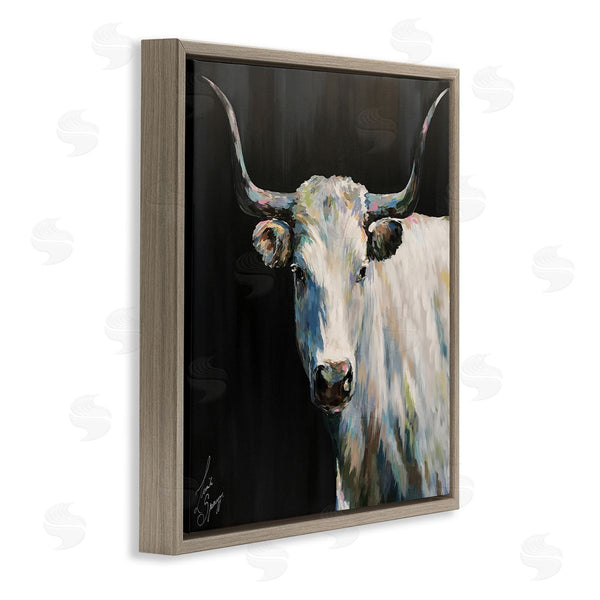 Stupell Industries Linda Sperruzzi | Frances Modern White Cow Portrait