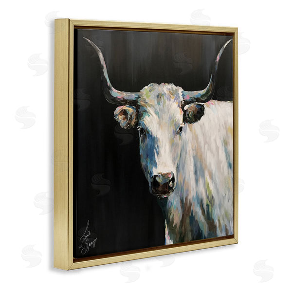 Stupell Industries Linda Sperruzzi | Frances Modern White Cow Portrait