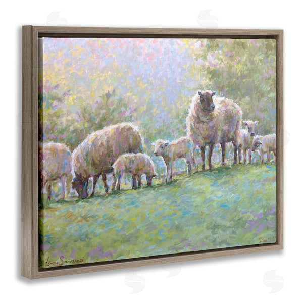 Stupell Industries Linda Sperruzzi | Misty Morning Sheep On Hill