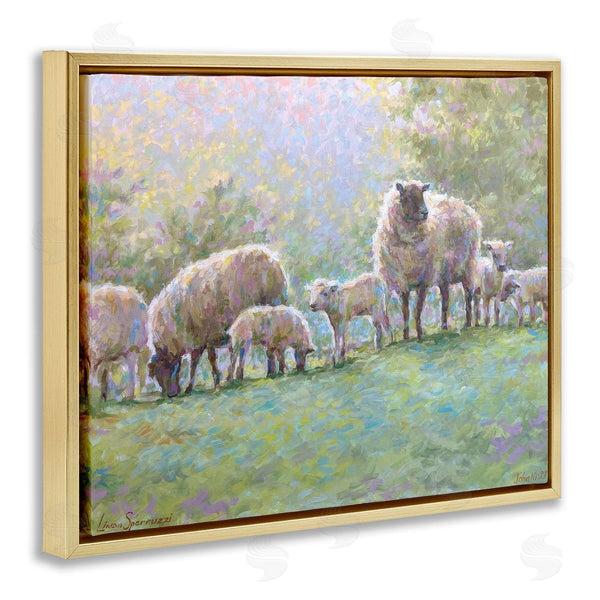 Stupell Industries Linda Sperruzzi | Misty Morning Sheep On Hill