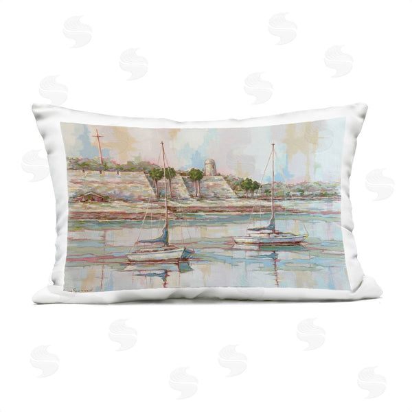 Stupell Industries Linda Sperruzzi | Morning On The Matanzas Sailboat Printed Throw Pillow