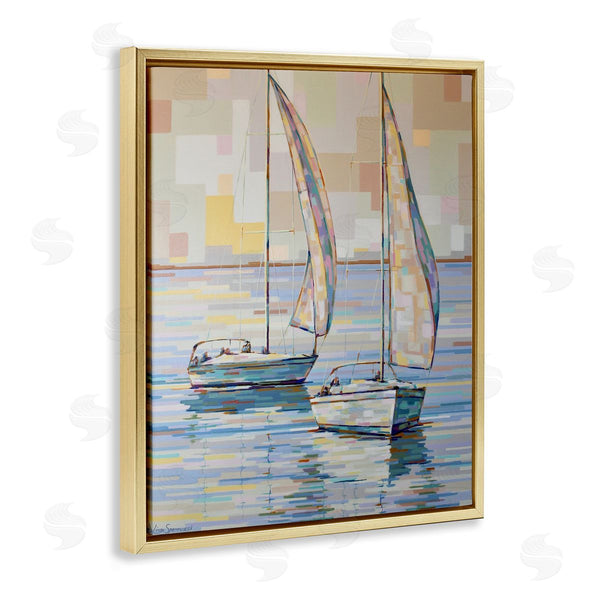 Stupell Industries Linda Sperruzzi | Morning Sailboat Impressionism Painting