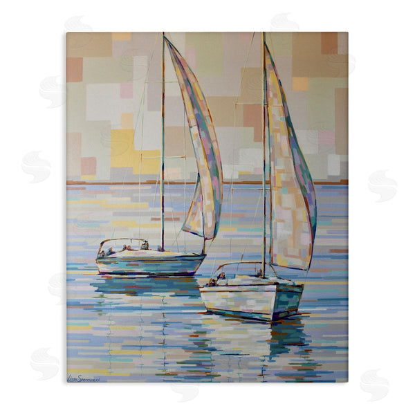 stupell industries Linda Sperruzzi | Morning Sailboat Impressionism Painting