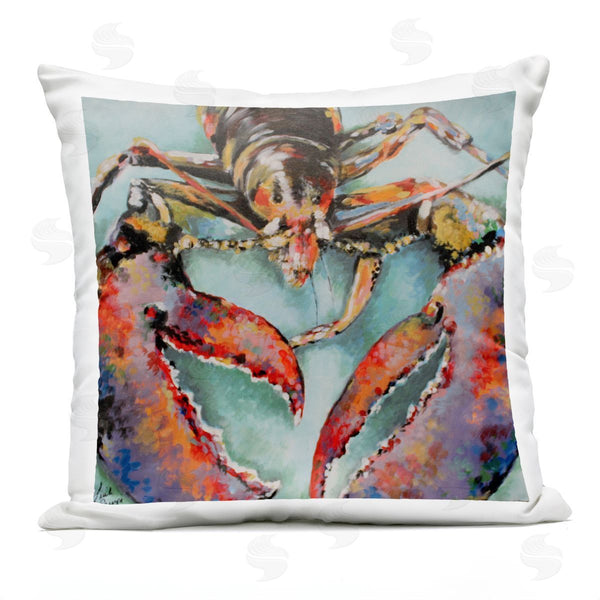 Stupell Industries Linda Sperruzzi | Rocco Lobster Portrait Painting Printed Throw Pillow