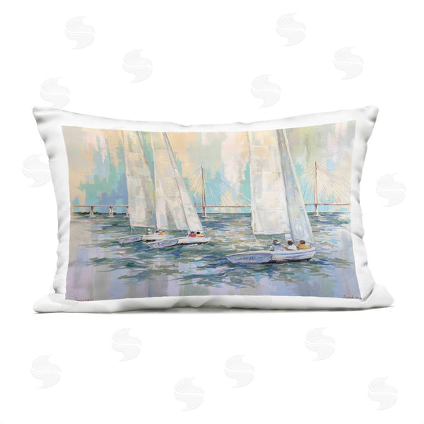 Stupell Industries Linda Sperruzzi | Sailing The Cooper River Printed Throw Pillow