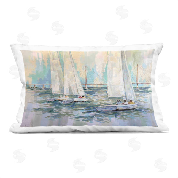 stupell industries Linda Sperruzzi | Sailing the Cooper River Printed Throw Pillow