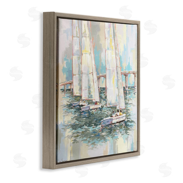 Stupell Industries Linda Sperruzzi | Sailing Towards Vilano Sailboats