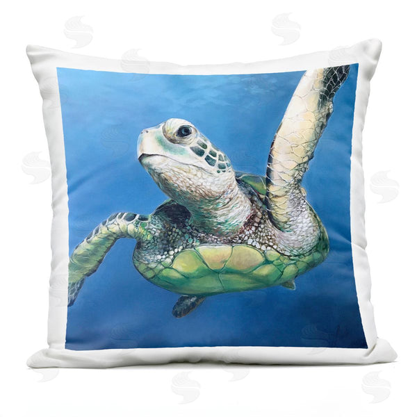 Stupell Industries Linda Sperruzzi | Sheldon Turtle Portrait Printed Throw Pillow