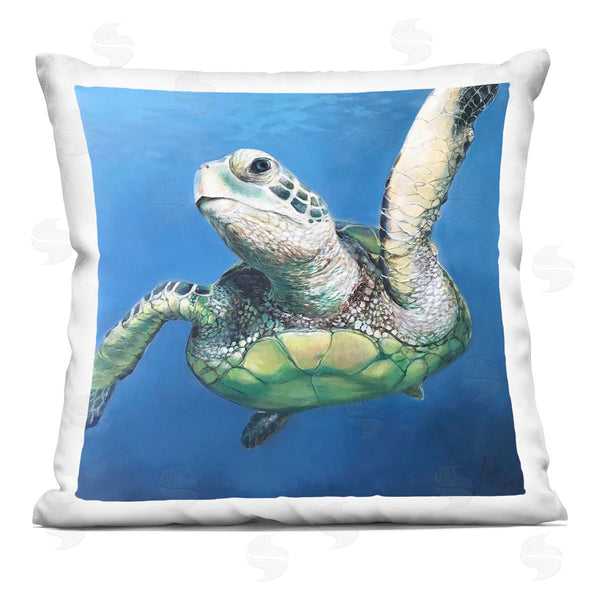 stupell industries Linda Sperruzzi | Sheldon Turtle Portrait Printed Throw Pillow