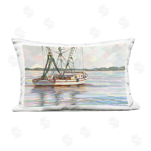 Stupell Industries Linda Sperruzzi | Shrimp Boat On San Sebastian River Printed Throw Pillow