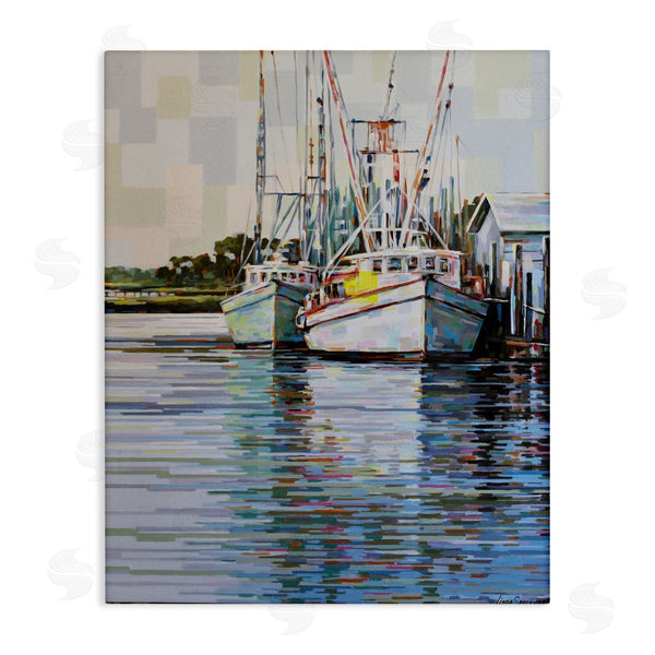 stupell industries Linda Sperruzzi | Shrimp Boat Reflections Painting