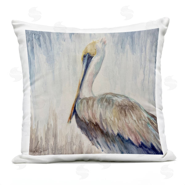 Stupell Industries Linda Sperruzzi | Stella Watercolor Pelican Portrait Printed Throw Pillow