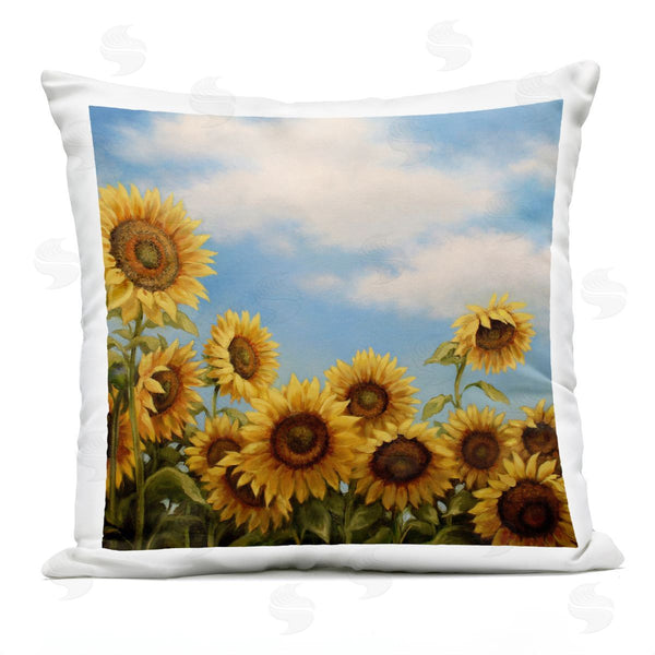Stupell Industries Linda Sperruzzi | Sunflower Dance Meadow Landscape Printed Throw Pillow