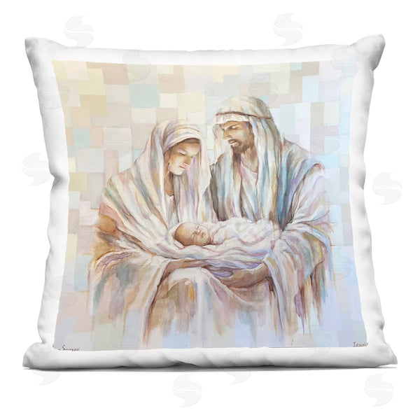 stupell industries Linda Sperruzzi | The First Christmas Nativity Printed Throw Pillow