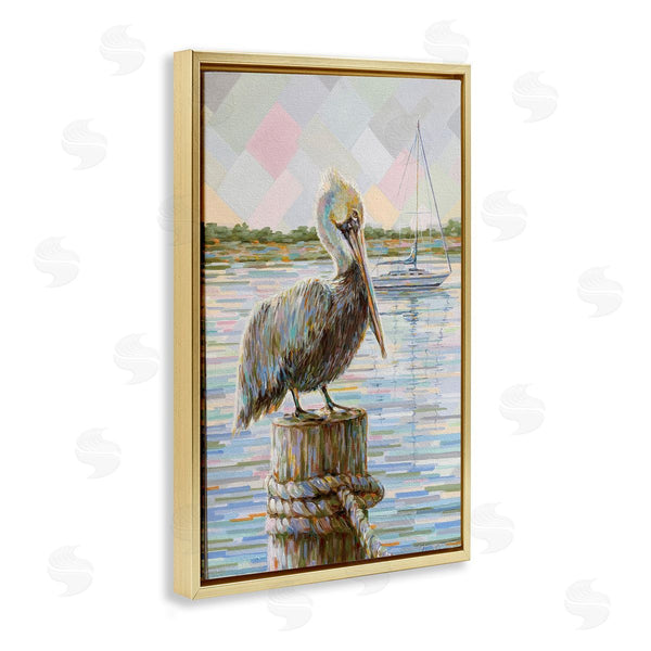 Stupell Industries Linda Sperruzzi | The Guardian Of The Dock Pelican
