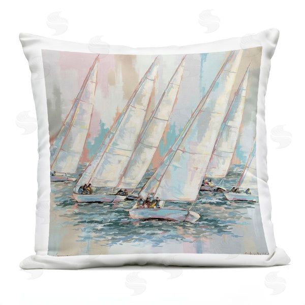Stupell Industries Linda Sperruzzi | The Regatta At Sunset Printed Throw Pillow