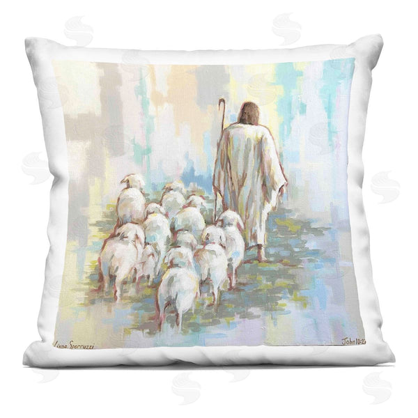 stupell industries Linda Sperruzzi | They Follow Me with Jesus Printed Throw Pillow