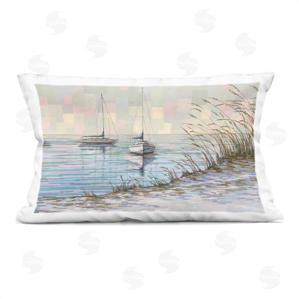 stupell industries Linda Sperruzzi | View from the Dunes Sailboats Printed Throw Pillow