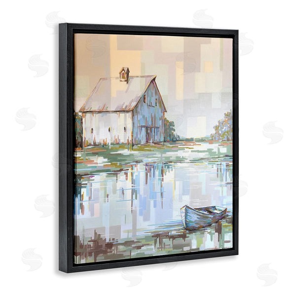 Stupell Industries Linda Sperruzzi | White Barn Reflections Landscape