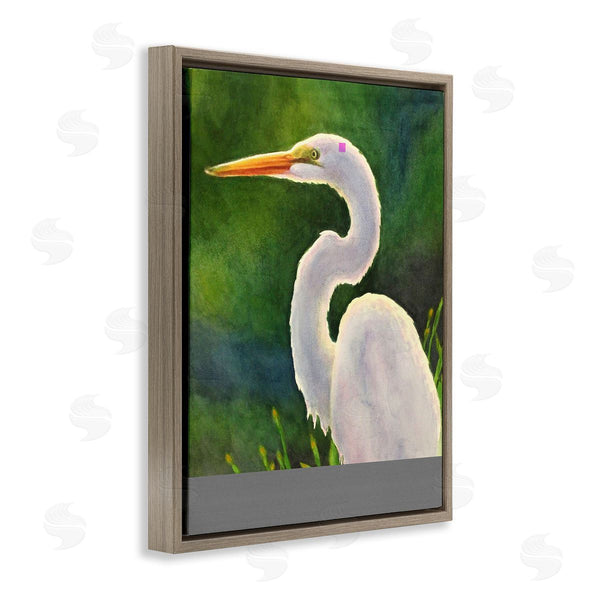 Stupell Industries Linda Sperruzzi | White Egret Portrait Painting